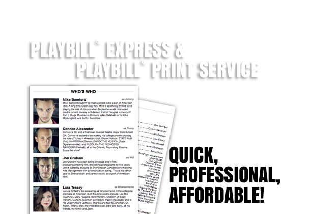 Playbillder Create Your Own Playbill For Your School Or Amateur Stage Production