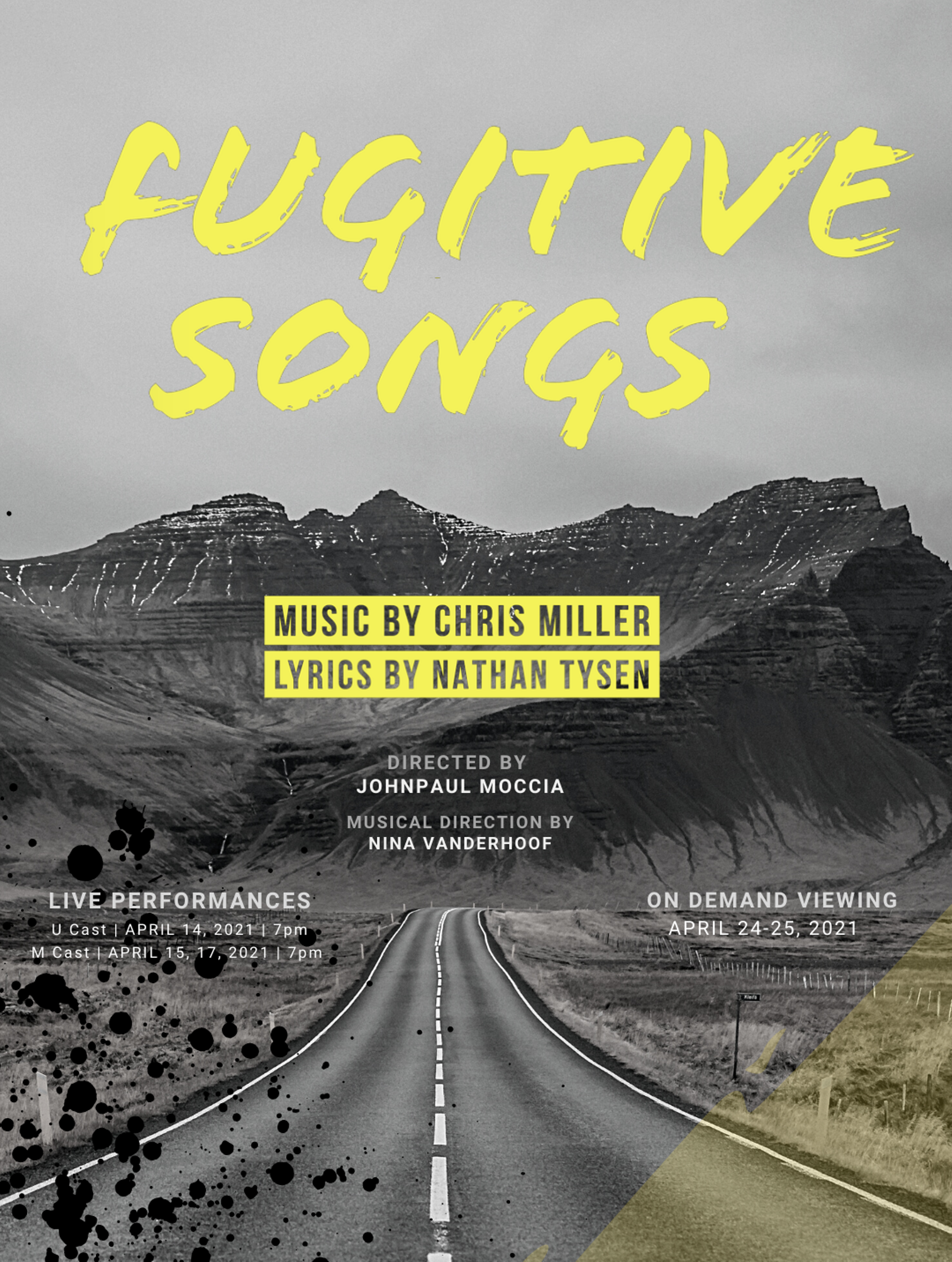 Fugitive Songs At American Heritage Performances April 14 21 To April 17 21 Cover