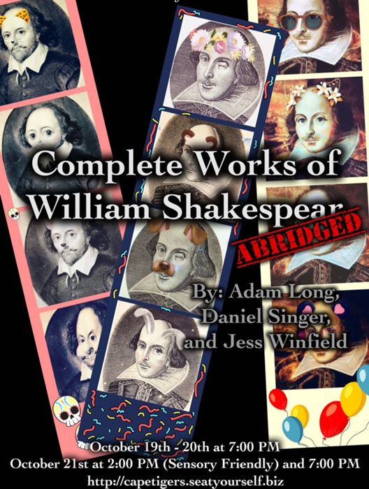 Complete Works Of William Shakespeare Abridged At Cape Central High School Performances October 19 2017 To October 21 2017 Cover