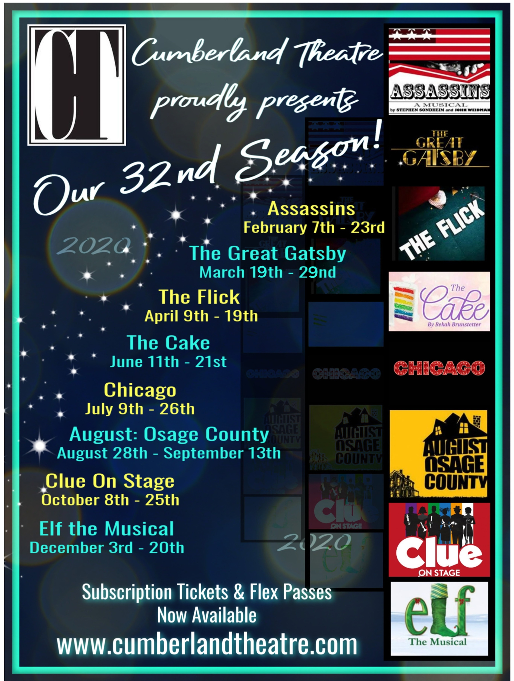 Cumberland Theatre 32nd Season at Cumberland Theatre Performances Cover