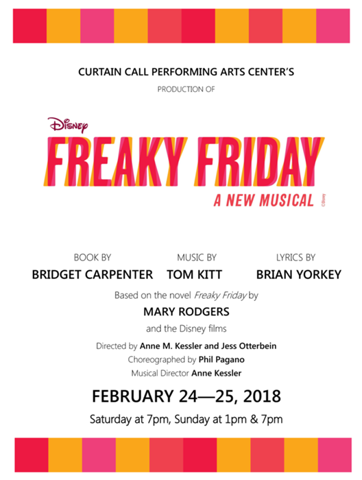 Disney S Freaky Friday At Curtain Call Performing Arts Center