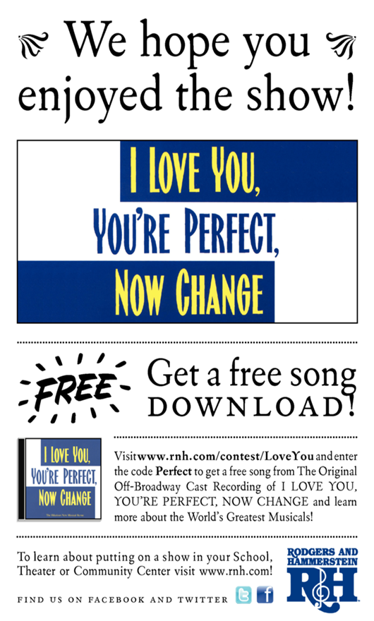 I Love You You Re Perfect Now Change At East Union
