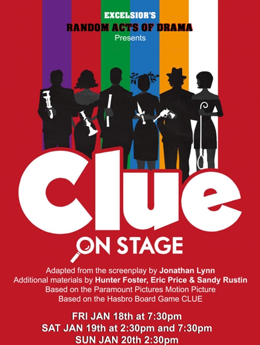 CLUE On Stage at Excelsior #39 s Random Acts of Drama Performances