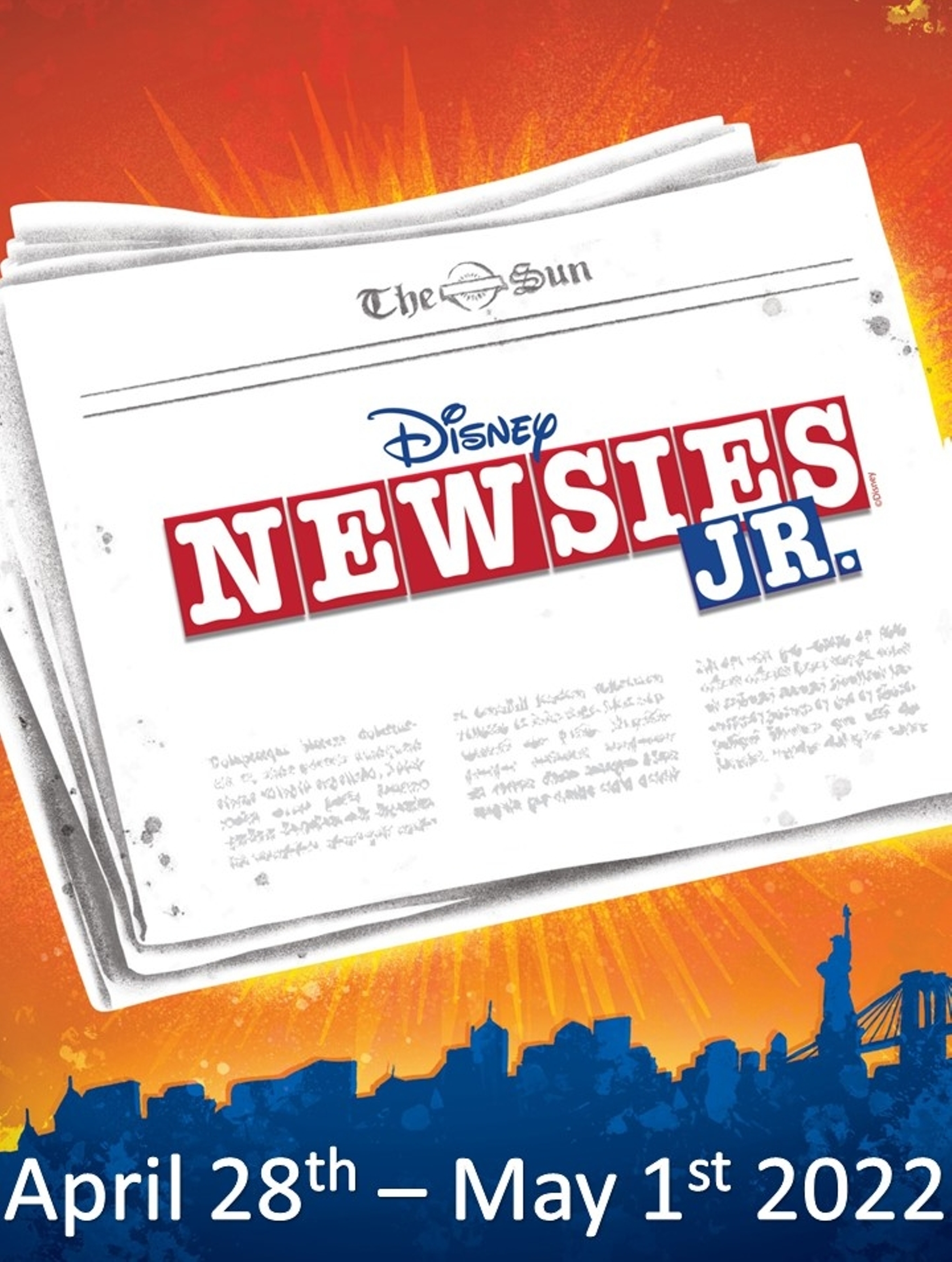 Newsies Jr at Hesperia Christian School - Performances April 28, 2022