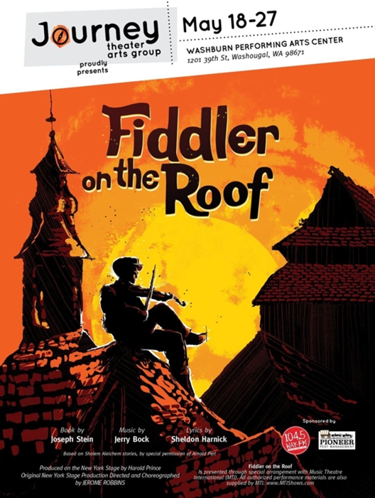Fiddler On The Roof At Journey Theater Arts Group Performances May 18 2018 To May 27 2018 Cover