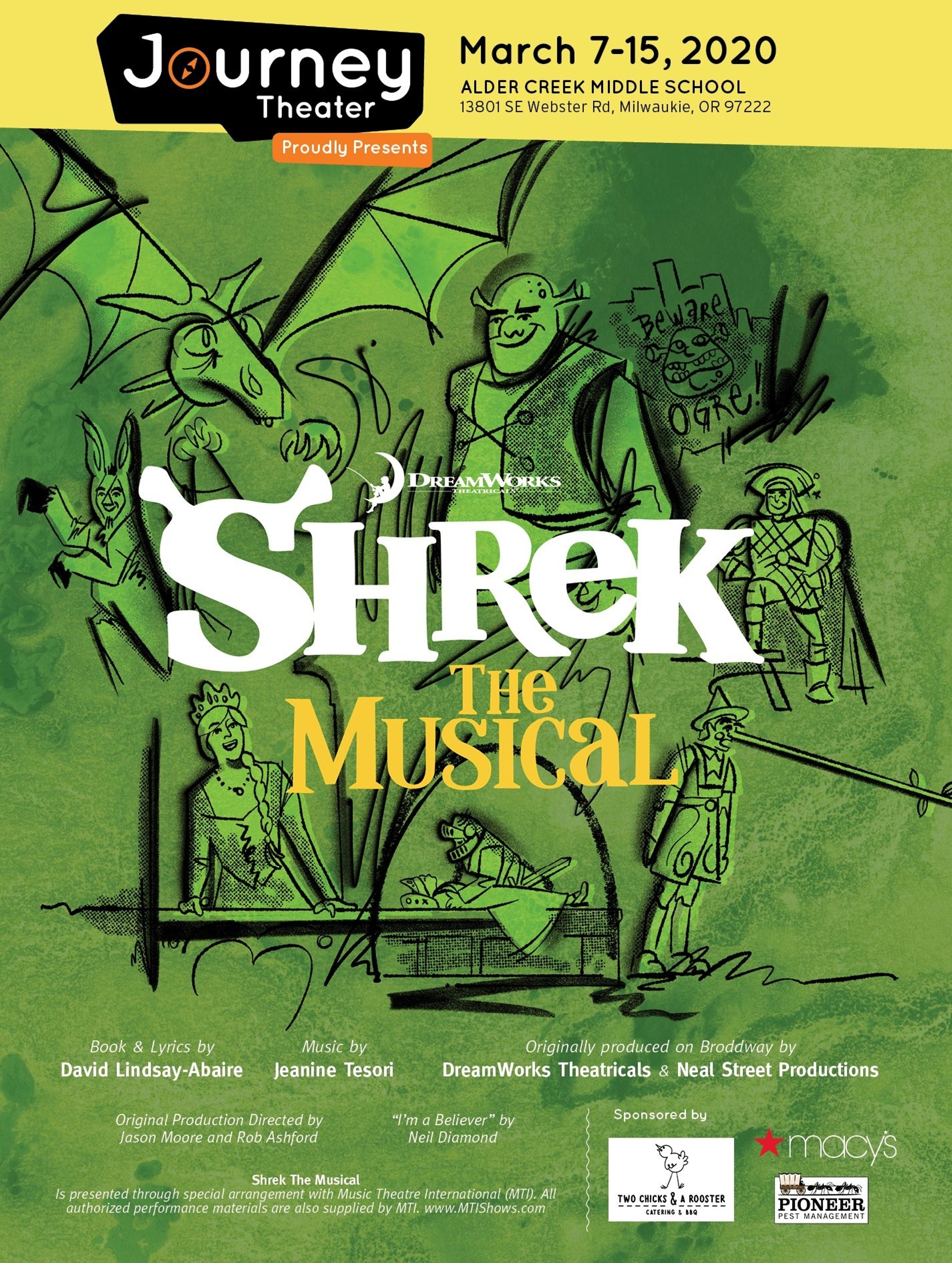 Shrek The Musical At Journey Theater Arts Group Performances