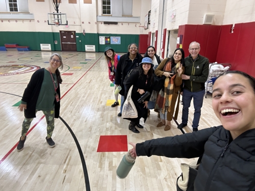 Carolyn Scimone Rowan (left), Zoë Rose, Alexandra Galán, Angelica Dardón, Kelin Moskowitz, Ashley Espinal, Dr.Michael Mulder, and Valerie Groccia 