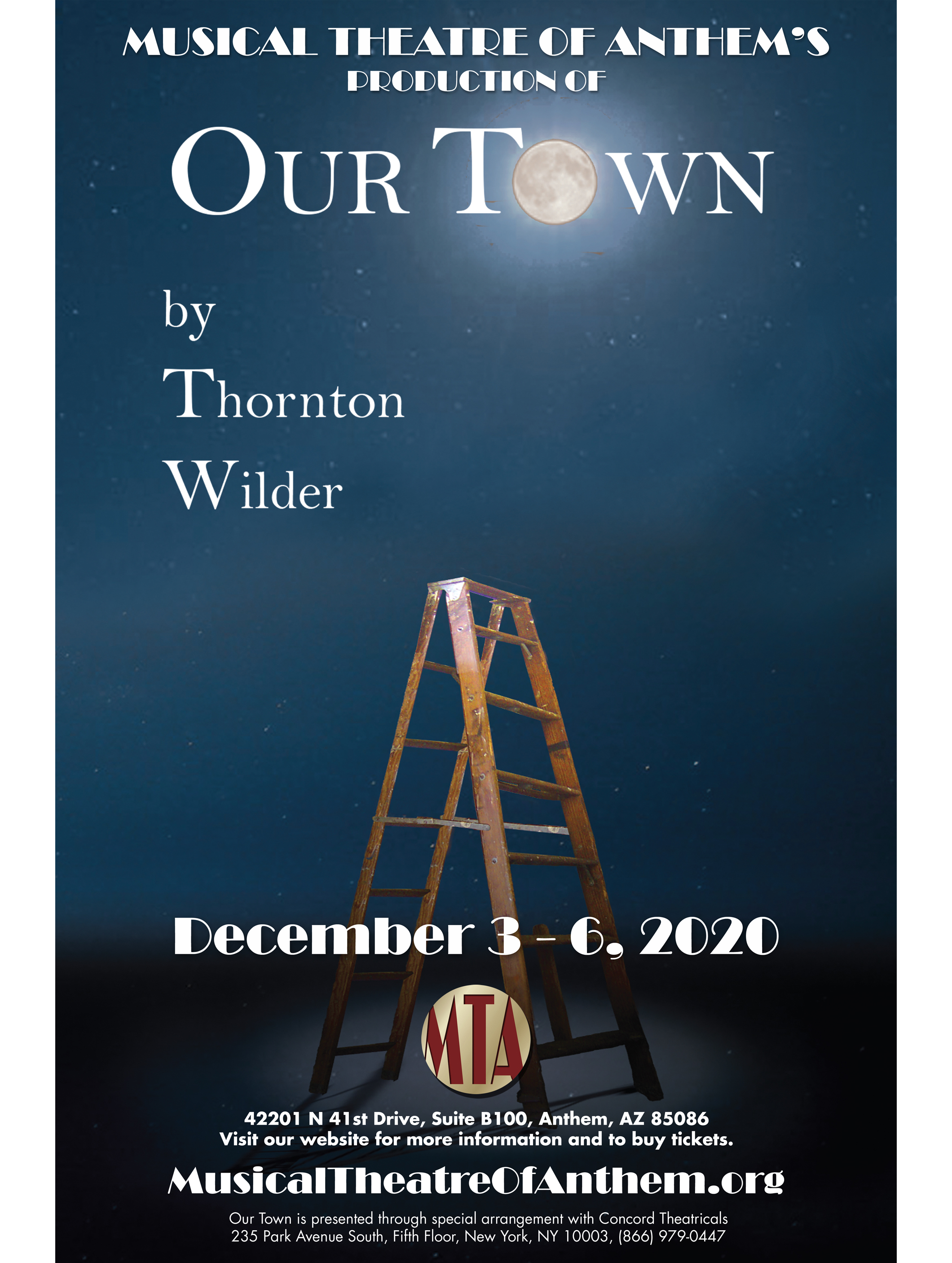 Our Town at Musical Theatre of Anthem Performances December 3, 2020