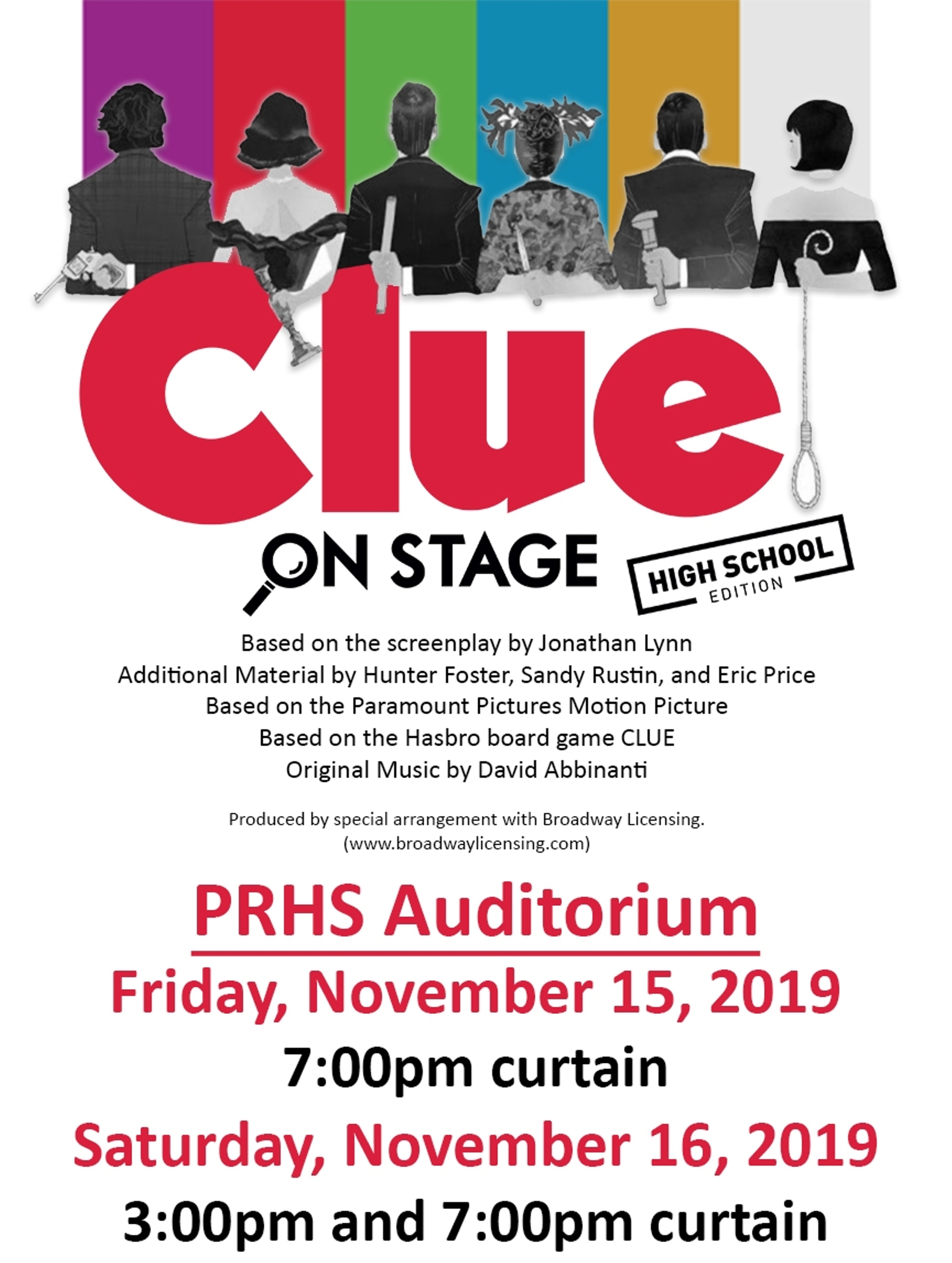 Clue on Stage: High School Edition at Palmetto Ridge High School