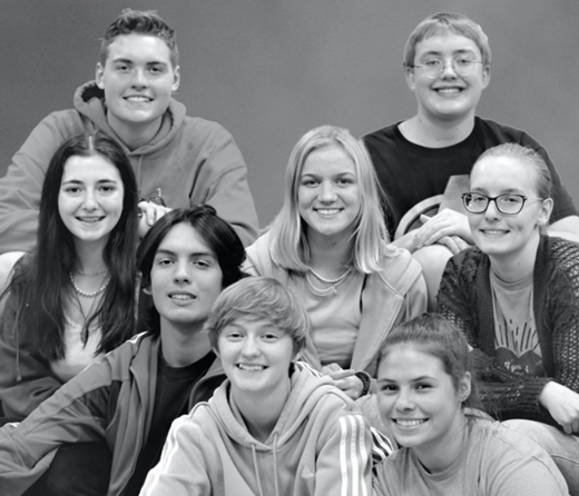 Pictured are most of the backstage crew and pianist Camden Holland