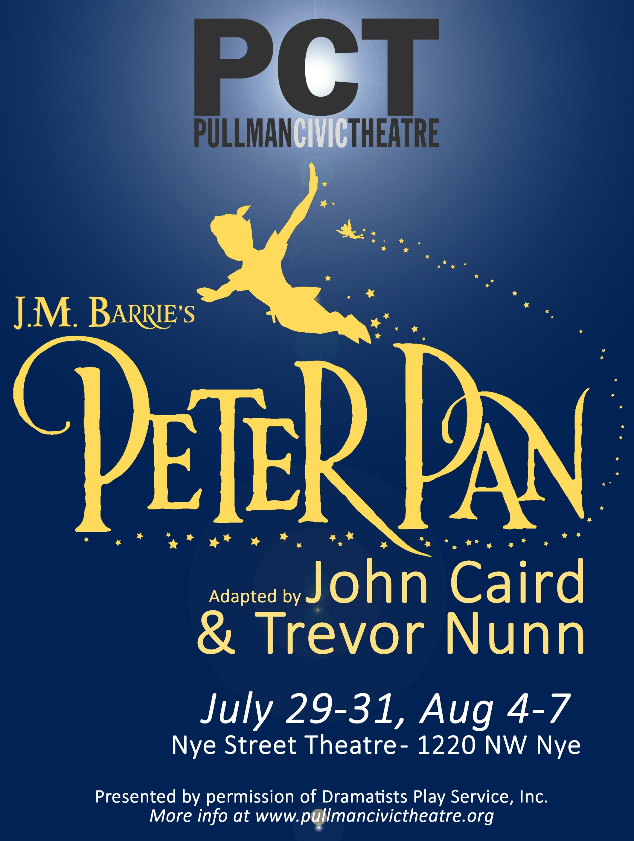 Peter Pan (Play) at Pullman Civic Theatre Performances July 29, 2022