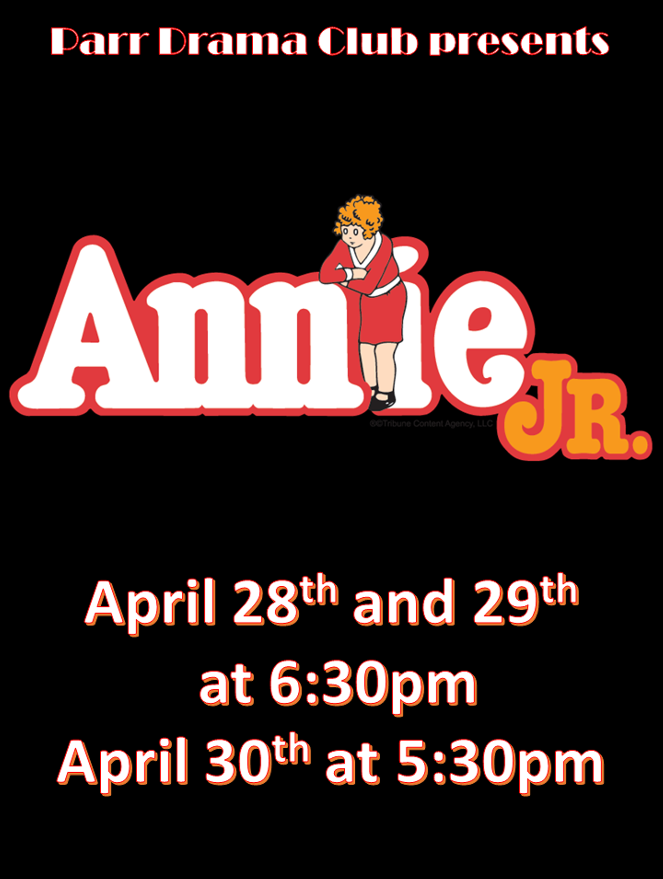 Annie Jr At Ralph Parr Elementary Performances April 28 2022 To 