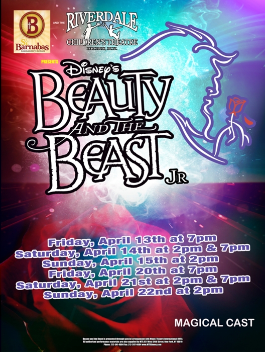 Disney S Beauty And The Beast Jr Magical Cast At Riverdale Children S Theatre Performances April 13 2018 To April 22 2018 Cast Page 4
