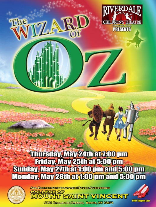 The Wizard Of Oz Ruby Slippers Cast At Riverdale Children S Theatre Performances May 24 2018 To May 28 2018 Who S Who Page 6