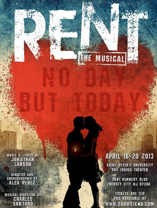 Rent at Saint Peter's University Performances April 16, 2013 to April 20, 2013 Cover