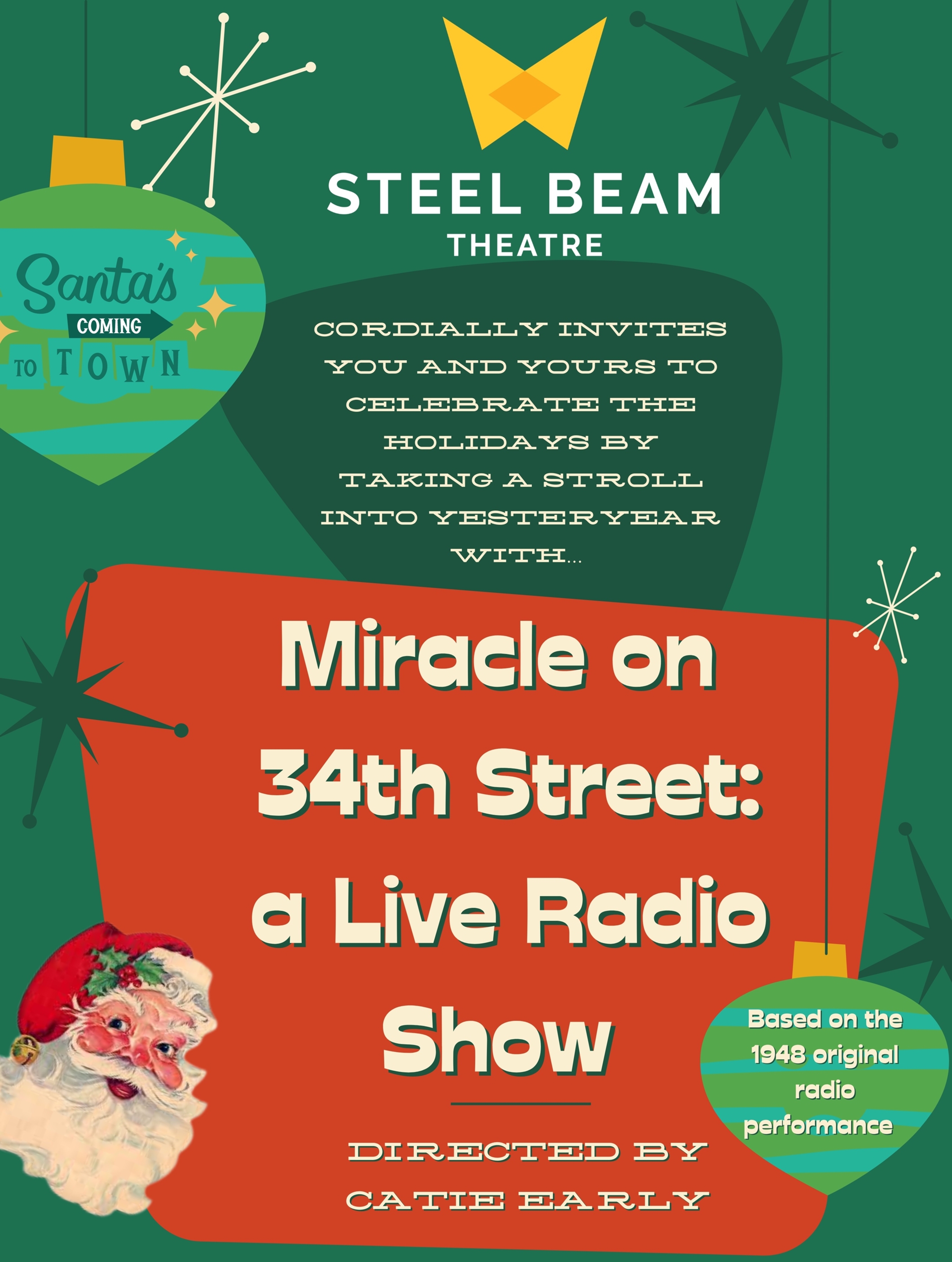 Miracle on 34th Street Radio Play at Steel Beam Theatre Performances