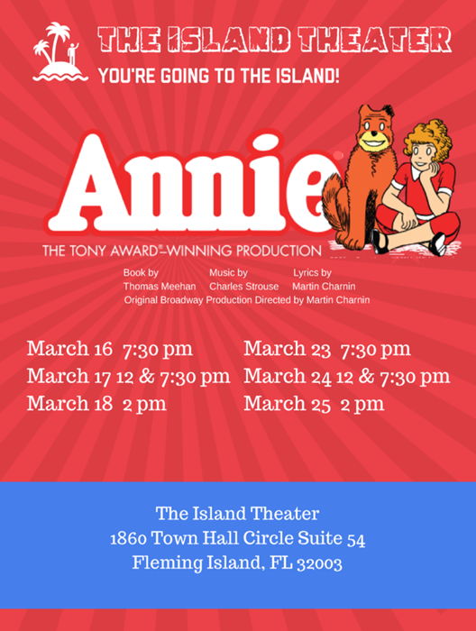 Annie at The Fleming Island Theater Incorporated Performances March